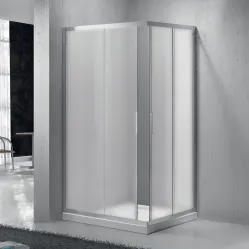 Душевой уголок 100x80 см BelBagno Sela SELA-AH-2-100/80-P-Cr текстурное стекло