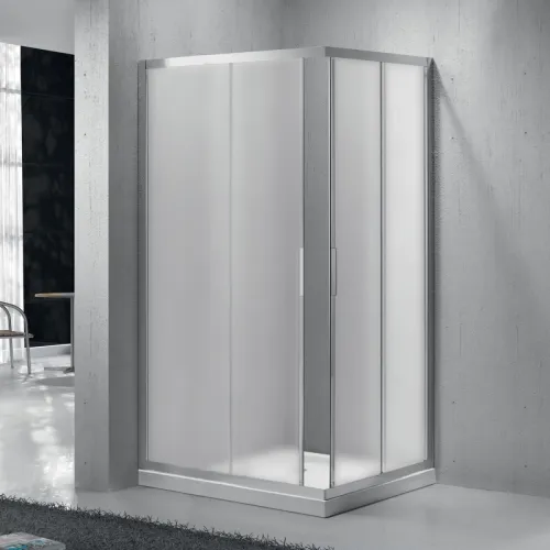 Душевой уголок 100x80 см BelBagno Sela SELA-AH-2-100/80-P-Cr текстурное стекло