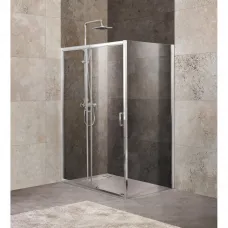 Душевой уголок 120-135x90 см BelBagno UNIQUE-AH-1-120/135-90-P-Cr текстурное стекло