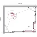 Душевой уголок BelBagno Luce LUCE-AH-22-130/105-C-Cr 130x105 см, профиль хром, стекло прозрачное