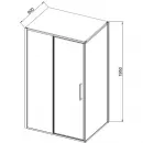 Душевой уголок Vincea Slim VSR-4SLP9012CL 120x90 см, профиль хром, стекло прозрачное