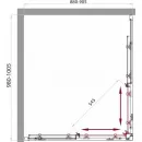Душевой уголок 100x90 см BelBagno Sela SELA-AH-2-100/90-P-Cr текстурное стекло