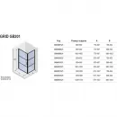 Душевой уголок Riho Grid GB201 G004014121 100x90 см, профиль черный матовый, стекло прозрачное