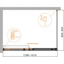Душевой уголок 160x90 см Cezares DUET SOFT-M-AH-1-160/90-C-Cr прозрачное