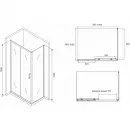 Душевой уголок 100x100 см Abber Schwarzer Diamant AG30100B-S100B прозрачное