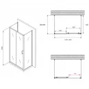 Душевой уголок 130x60 см Abber Schwarzer Diamant AG30130B-S60B-S60B прозрачное