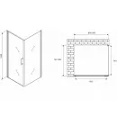 Душевой уголок 90x80 см Abber Sonnenstrand AG04090B-S80B прозрачное
