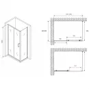 Душевой уголок 130x50 см Abber Schwarzer Diamant AG30130B5-S50B5 прозрачное