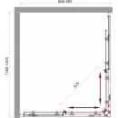 Душевой уголок 120x90 см BelBagno Sela SELA-AH-2-120/90-P-Cr текстурное стекло