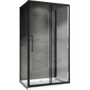 Душевой уголок 140x50 см Abber Schwarzer Diamant AG30140BH-S50B-S50B прозрачное