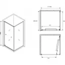 Душевой уголок Abber Schwarzer Diamant AG0A090B 89,2x90 см, профиль черный матовый, стекло прозрачное