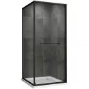 Душевой уголок Abber Schwarzer Diamant AG0A090B 89,2x90 см, профиль черный матовый, стекло прозрачное