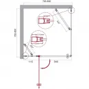 Душевой уголок 80x80 см BelBagno Etna ETNA-A-12-80-C-Cr прозрачное