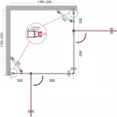 Душевой уголок 120x120 см BelBagno Etna ETNA-A-22-120-C-Cr прозрачное