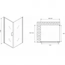 Душевой уголок 90x70 см Abber Sonnenstrand AG04090-S70 прозрачное