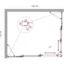 Душевой уголок BelBagno Luce LUCE-AH-22-140/115-C-Cr 140x115 см, профиль хром, стекло прозрачное