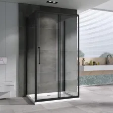 Душевой уголок 140x60 см Abber Schwarzer Diamant AG30140BH-S60B-S60B прозрачное