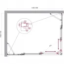 Душевой уголок BelBagno Luce LUCE-AH-22-145/110-C-Cr 145x110 см, профиль хром, стекло прозрачное