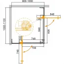 Душевой уголок 100-110x90-100 см Cezares SLIDER-AH-2-90/100-100/110-C-Cr прозрачное