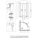 Душевой уголок 90x90 см Damixa Skyline DX35WG-301-090MT