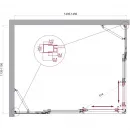 Душевой уголок BelBagno Luce LUCE-AH-22-145/115-C-Cr 145x115 см, профиль хром, стекло прозрачное