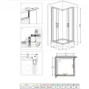Душевой уголок 90x90 см Damixa Skyline DX35WG-403-090MT