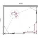 Душевой уголок BelBagno Luce LUCE-AH-22-145/120-C-Cr 145x120 см, профиль хром, стекло прозрачное