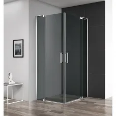 Душевой уголок 100-110x90-100 см Cezares SLIDER-AH-2-90/100-100/110-GRIGIO-Cr графитовое