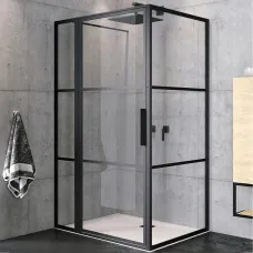 Душевой уголок Riho Grid GB203 G004023121 130x90 см, профиль черный матовый, стекло прозрачное