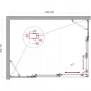 Душевой уголок BelBagno Luce LUCE-AH-22-150/110-C-Cr 150x110 см, профиль хром, стекло прозрачное