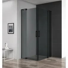 Душевой уголок 100-110x90-100 см Cezares SLIDER-AH-2-90/100-100/110-GRIGIO-NERO графитовое