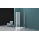 Душевой уголок 100x90 см BelBagno Etna ETNA-AH-22-90/100-C-Cr прозрачное