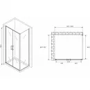 Душевой уголок 100x70 см Abber Sonnenstrand AG04100BC-S70B прозрачное