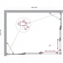 Душевой уголок BelBagno Luce LUCE-AH-22-150/115-C-Cr 150x115 см, профиль хром, стекло прозрачное