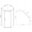 Душевой уголок Vincea Stresa VSP-1S100CLG 100x100 см, профиль золотой матовый, стекло прозрачное