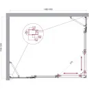 Душевой уголок BelBagno Luce LUCE-AH-22-150/120-C-Cr 150x120 см, профиль хром, стекло прозрачное
