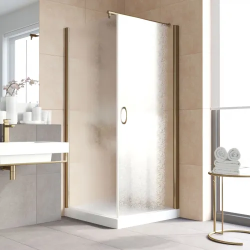 Душевой уголок Vegas Glass EP-Fis LUX 90*120 05 02 R 90x120 см R, профиль бронза, стекло шиншилла