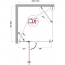 Душевой уголок 100x80 см BelBagno Kraft KRAFT-AH-12-100/80-C-Cr-L прозрачное