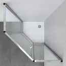 Душевой уголок Vincea Penta VSP-3P100CLGM 100x100 см, профиль вороненая сталь, стекло прозрачное