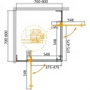 Душевой уголок 70-80x70-80 см Cezares SLIDER-A-2-70/80-C-NERO прозрачное