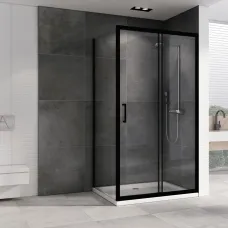 Душевой уголок 140x80 см Abber Schwarzer Diamant AG30140B-S80B прозрачное
