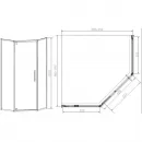 Душевой уголок Vincea Slim-N VSP-4SN100CLGM 99x99 см, профиль вороненая сталь, стекло прозрачное