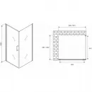 Душевой уголок 100x100 см Abber Sonnenstrand AG04100B-S100B прозрачное