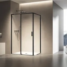 Душевой уголок Vincea Slim VSR-6SL8014CLB 140x80 см, профиль черный матовый, стекло прозрачное