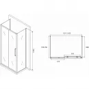 Душевой уголок 130x75 см Abber Schwarzer Diamant AG30130H-S75-S75 прозрачное