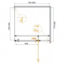 Душевой уголок 80x80 см Cezares VALVOLA-A-1-80-C-Cr прозрачное