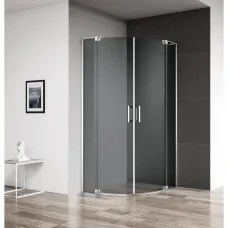 Душевой уголок 80-90x80-90 см Cezares SLIDER-R-2-80/90-GRIGIO-Cr графитовое