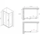 Душевой уголок 150x60 см Abber Schwarzer Diamant AG301505-S605 прозрачное