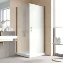 Душевой уголок Vegas Glass EP-Fis LUX 90*120 05 10 R 90x120 см R, профиль бронза, стекло сатин