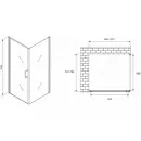 Душевой уголок 100x75 см Abber Sonnenstrand AG04100B-S75B прозрачное